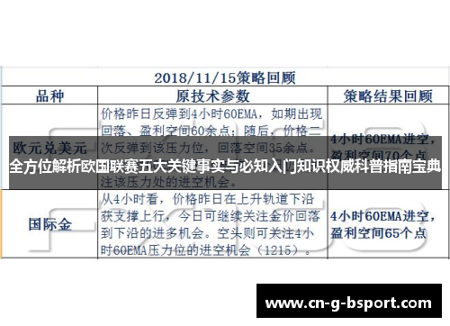 全方位解析欧国联赛五大关键事实与必知入门知识权威科普指南宝典